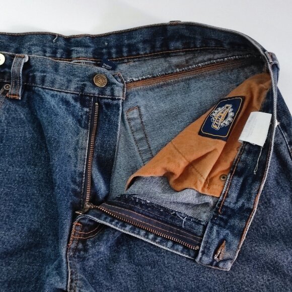 Work Mate heavy duty jeans men's size 40X32 denim blue with brown canvas - Picture 10 of 15